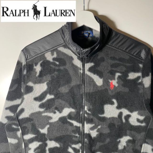 POLO RALPH LAUREN(ポロラルフローレン)の【ポロラルフローレン】希少！美品❗️フリース　カモ柄迷彩柄　刺繍ロゴワンポイント メンズのトップス(その他)の商品写真