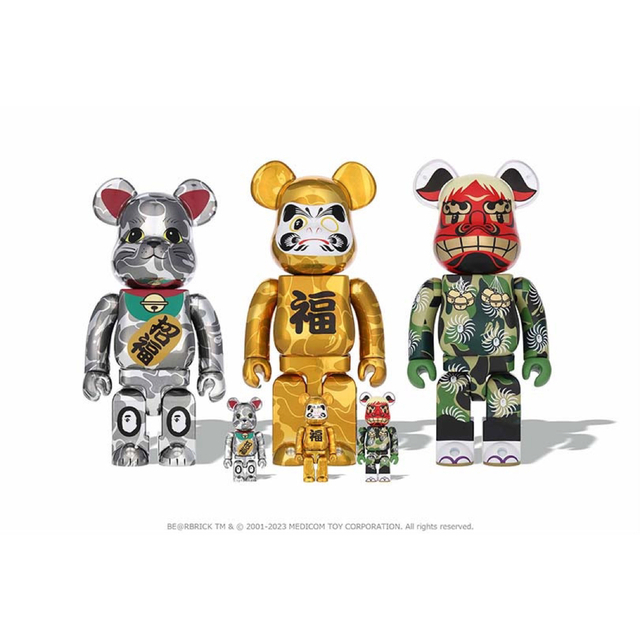見事な創造力 MEDICOM TOY - BAPE®︎ × BE@RBRICK 招き猫銀メッキ