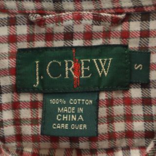 ジェイクルー J.Crew チェック柄 半袖 リネンシャツ メンズM /eaa351415