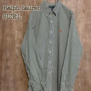 ラルフローレン(Ralph Lauren)の90s ラルフローレン RalphLauren BDシャツ　グリーンストライプL(シャツ)