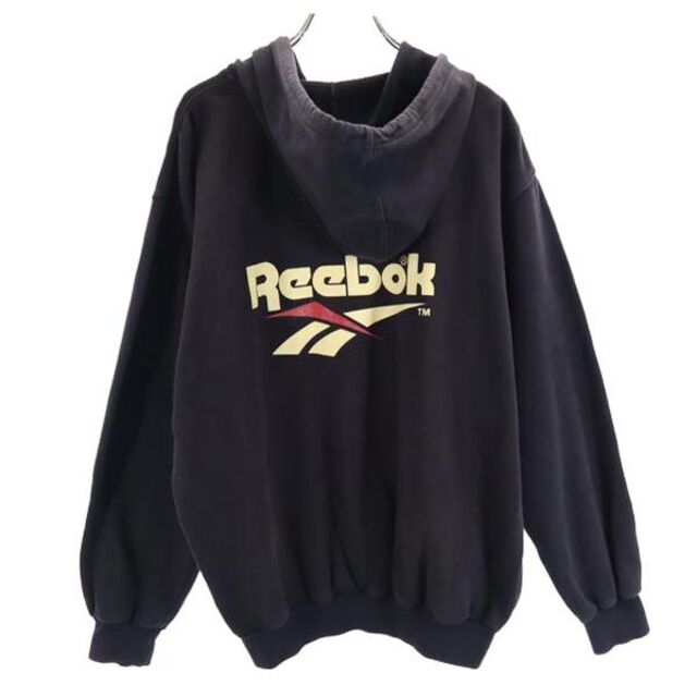 リーボック 90s オールド バックロゴプリント スウェットパーカー 2 黒 Reebok メンズ  【220916】 1