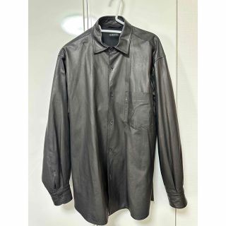 コモリ(COMOLI)の[COMOLI] 21aw レザーコモリシャツ BLACK 2(シャツ)