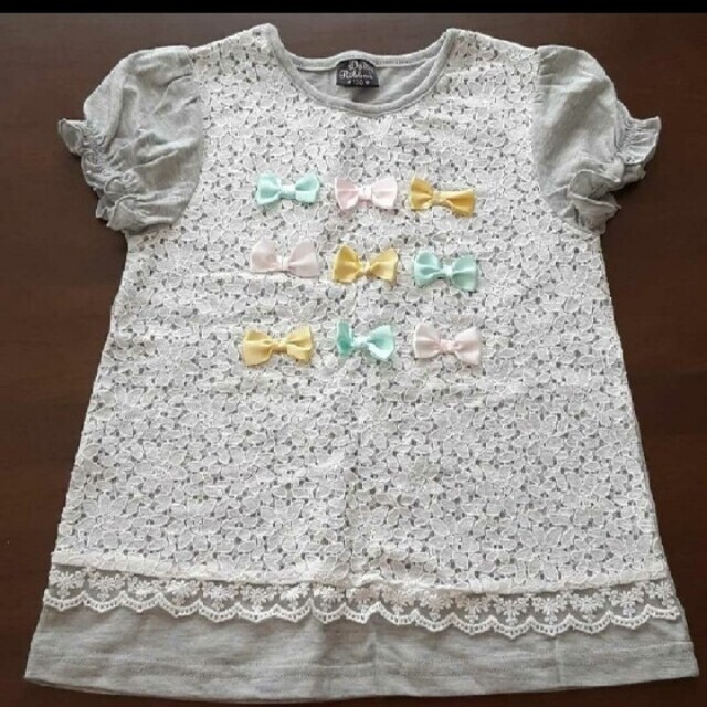 【最終！】DOLLY RIBBON Tシャツ　130cm キッズ/ベビー/マタニティのキッズ服女の子用(90cm~)(Tシャツ/カットソー)の商品写真