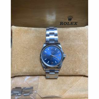 ロレックス(ROLEX)のロレックス　オイスターパーペチュアル　エアキング　14000 (BL/アラビア)(腕時計(アナログ))