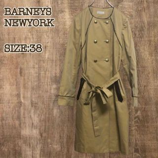履き心地◎ 極美品☆BARNEYS NEWYORK トレンチコート L 黒 ブラック