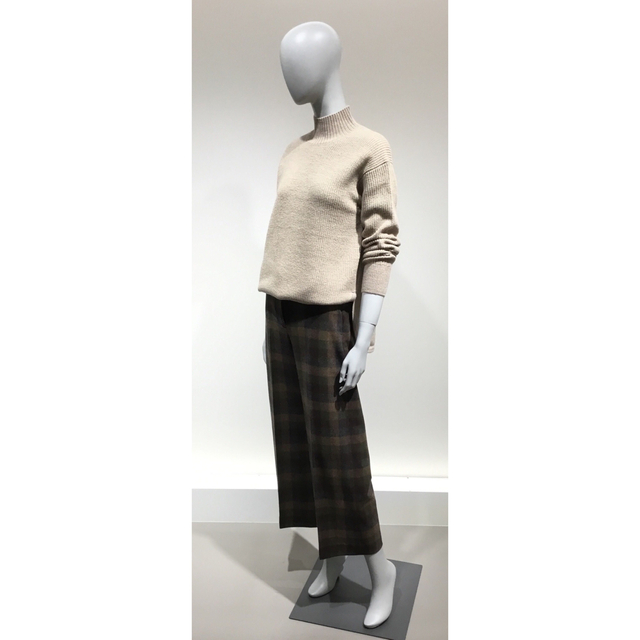 新品タグ付きtheory luxe ウールブラック タックワイドパンツ