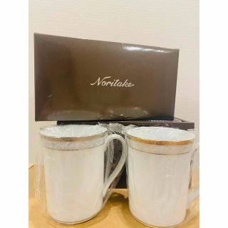 ノリタケ(Noritake)の値下げ⭐️新品箱入り⭐️ノリタケ　ペアマグ　ハンプシャーゴールド　プラチナ(グラス/カップ)