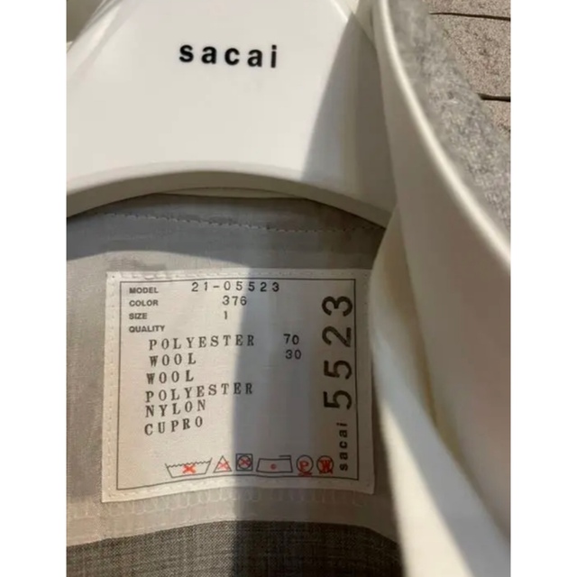 sacai  サカイ suiting dress ワンピース　ハンガー付き