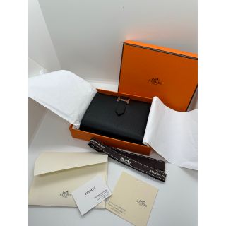 エルメス(Hermes)のエルメス　べアン　コンパクト　ブラック(財布)