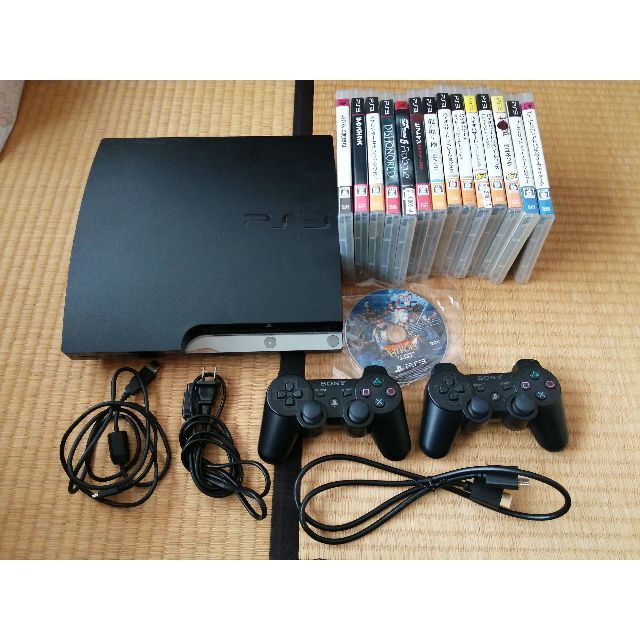 エンタメ/ホビーPS3 本体　付属品一式　ソフト15本　すぐに遊べます。