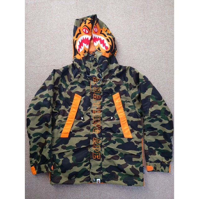 A BATHING APE タイガーパーカー　1stカモ　オリーブ　BAPE