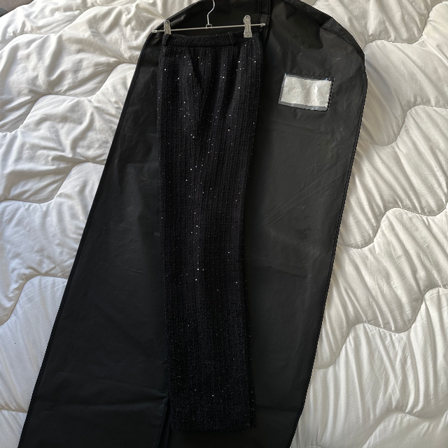 CHANEL 04SS SPANGLES TWEED SLACKS