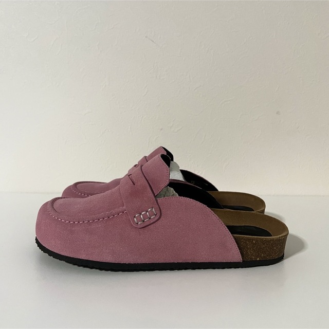 JW Anderson Pink Suede Loafer Mules 1