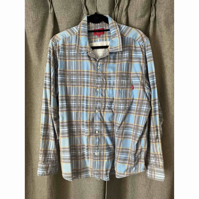 Supreme Printed Plaid Shirt M Light Blue - empleoworkers.com
