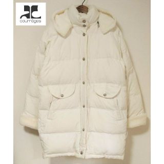 クレージュ(Courreges)のcourreges クレージュ★ダウンコート/着脱ボア袖・フード/銀ボタン(ダウンコート)