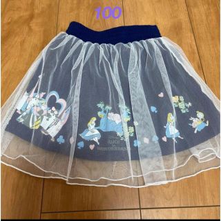 ディズニー(Disney)の美品　アリス　チュールスカート　100(スカート)