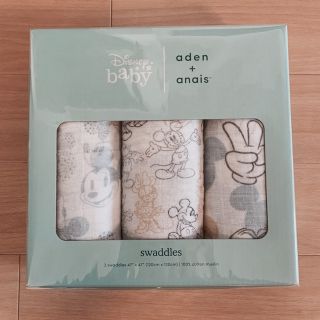 エイデンアンドアネイ(aden+anais)の新品未使用品【aden+anais】ディズニー柄おくるみ 3枚セット(おくるみ/ブランケット)