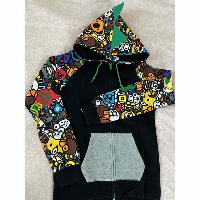 A BATHING APE パーカー コットン s 恐竜