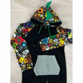 アベイシングエイプ(A BATHING APE)のA BATHING APE パーカー コットン s 恐竜(パーカー)