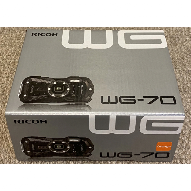 RICOH(リコー)のRICOH コンパクト デジカメ WG-70 オレンジ スマホ/家電/カメラのカメラ(コンパクトデジタルカメラ)の商品写真