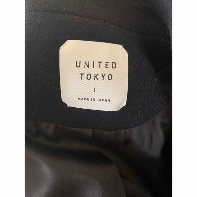 UNITEDTOKYO ユナイテッドトウキョウカシミヤ混チェスターコートネイビー-