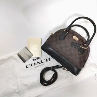 COACH - 【美品!】コーチ/ドーム型/ブラウン/シグネチャー/レザー/2way