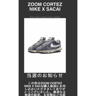 サカイ(sacai)のsacai × Nike Zoom Cortez Iron Grey 27.5(スニーカー)