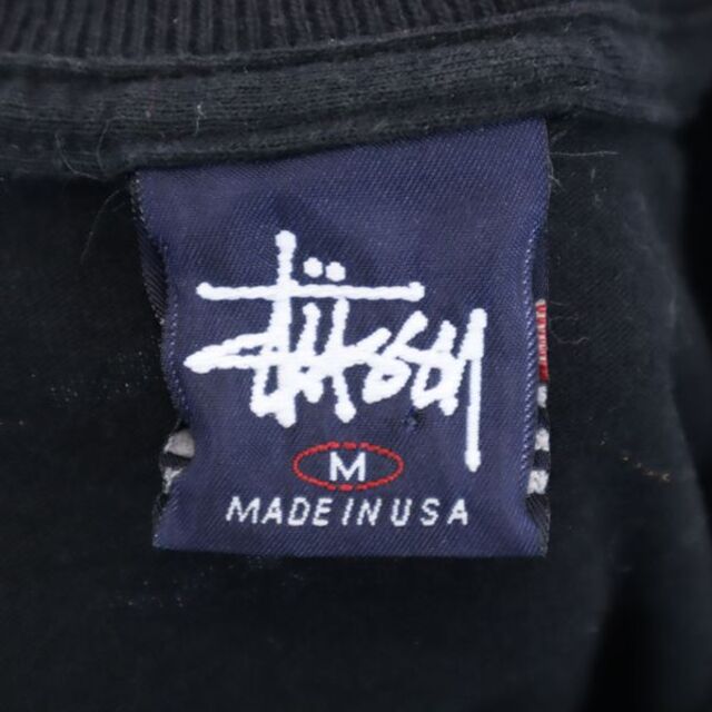 STUSSY   ステューシー s 紺タグ USA製 ロゴプリント 半袖 Tシャツ M