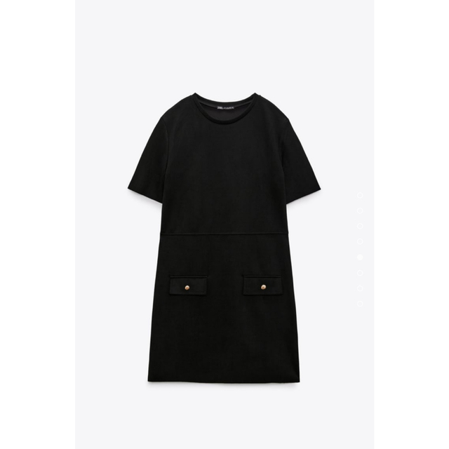 ZARA - zara フェイクスウェードワンピース ブラックの通販 by ZARA - zara フェイクスウェードワンピース ブラックの通販 by