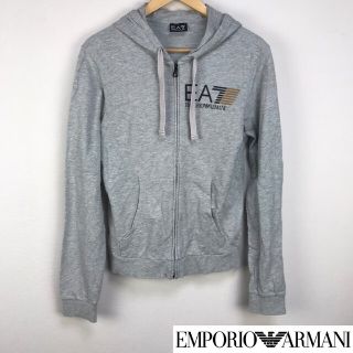 エンポリオアルマーニ(Emporio Armani)の美品 エンポリオアルマーニ 長袖パーカー グレー サイズS(パーカー)