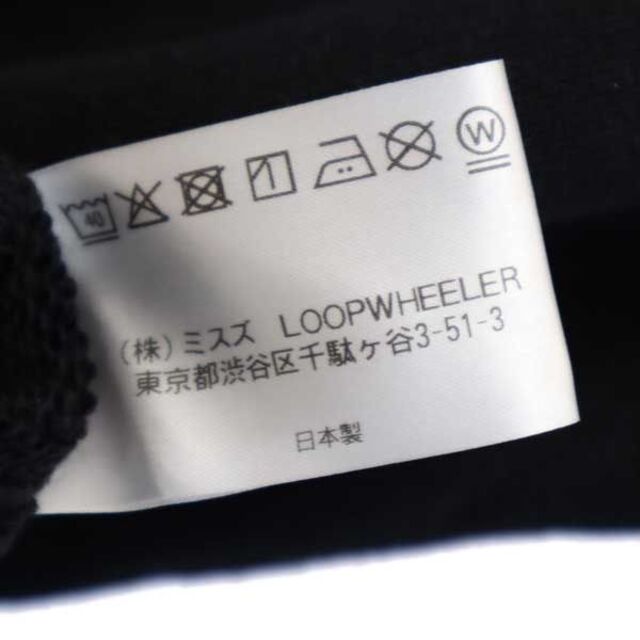 ループウィラー 日本製 ジップパーカー S 黒 LOOPWHEELER メンズ 【中古】 【220907】