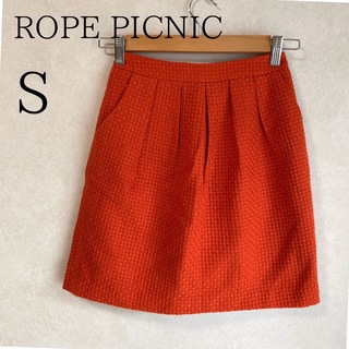 ロペピクニック(Rope' Picnic)の【美品】ツイードスカート　ロペピクニック　S(ひざ丈スカート)