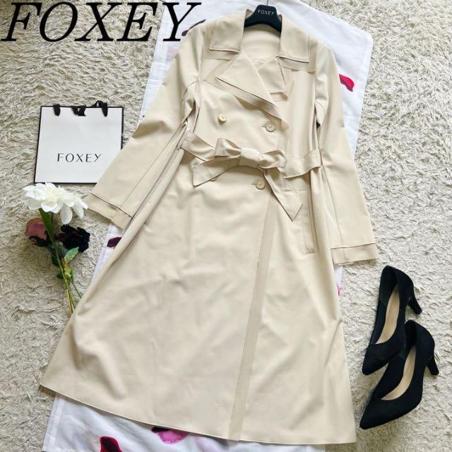 トレンチコート 【美品】FOXEY NEW YORK トレンチコート ベージュ