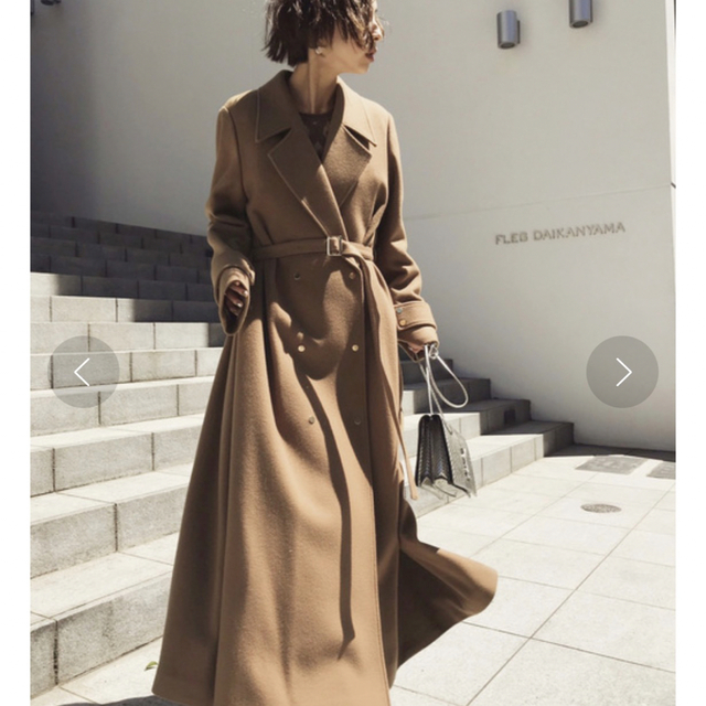 AMERI BELT FLARE LONG COAT ロングコート