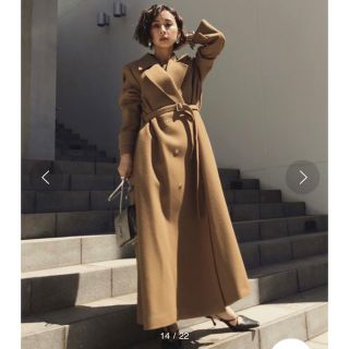 AMERI BELT FLARE LONG COAT ロングコート-