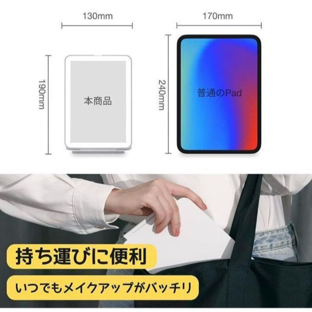 鏡 卓上ミラー 女優ミラー ABS保護カバー 36個LEDライト インテリア/住まい/日用品のインテリア小物(スタンドミラー)の商品写真