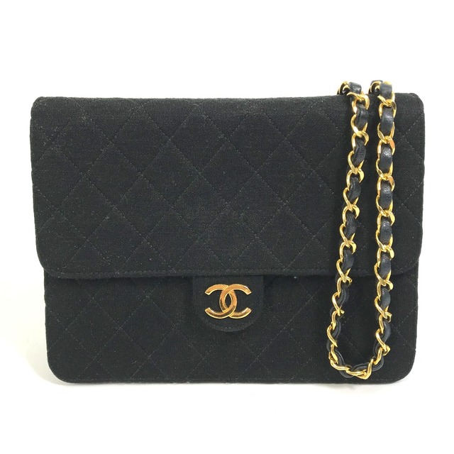 2022セール A03568 フラップ マトラッセ CHANEL シャネル - CHANEL ココマーク ブラック/ゴールド金具 コットン ショルダーバッグ チェーンショルダーバッグ ショルダーバッグ