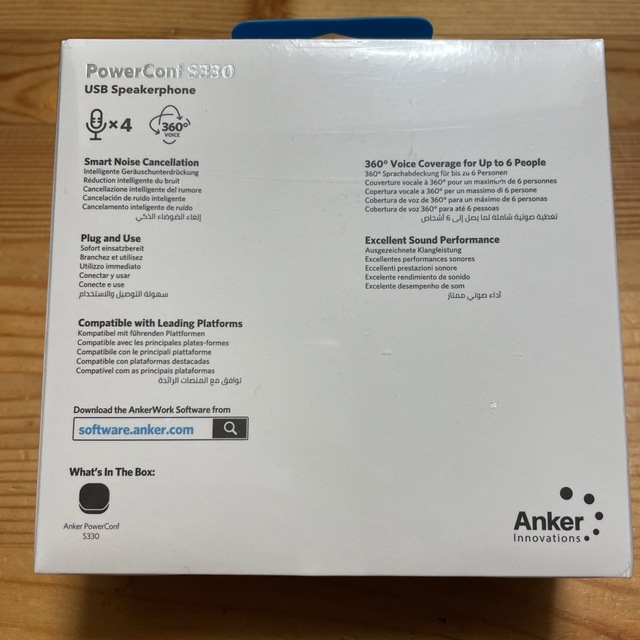 Anker(アンカー)のAnker power Conf S330 新品 speakerphone スマホ/家電/カメラのPC/タブレット(PC周辺機器)の商品写真