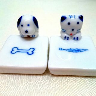 美濃焼 箸置き ねこ いぬ(テーブル用品)