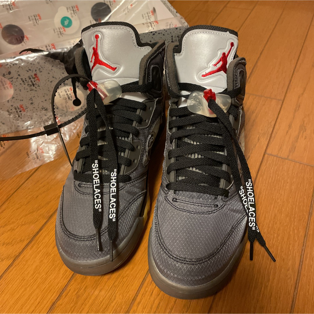 品質満点! OFF-WHITE - ナイキ エアジョーダン5 オフホワイト off