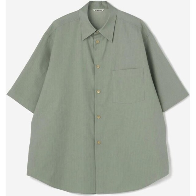 AURALEE WASHED FINX HERRINGBONE HALF SLEEVED シャツの通販 by