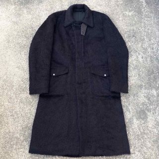 アートヴィンテージ(ART VINTAGE)の【古着】超希少　ロングコート　ファー　チンストラップ　ハンティング　黒　ブラック(ステンカラーコート)