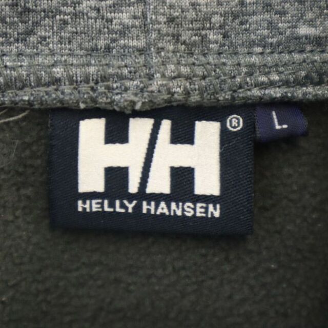 HELLY HANSEN(ヘリーハンセン)のヘリーハンセン ロゴプリント スウェットプルパーカー L グレー_イエロー HELLY HANSEN メンズ 【中古】  【221231】 メンズのトップス(パーカー)の商品写真