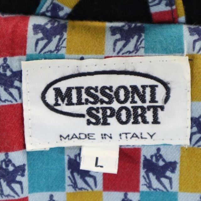 MISSONI(ミッソーニ)のミッソーニ スポーツ イタリア製 ウールブレンド ジャケット L ブラック Missoni SPORTS メンズ 【中古】  【221231】 メンズのジャケット/アウター(ダッフルコート)の商品写真