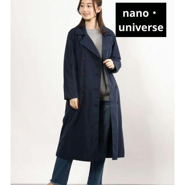 nano・universe(ナノユニバース)のナノ・ユニバース　エアリーヒートトレンチコート　秋コート　スプリングコート レディースのジャケット/アウター(トレンチコート)の商品写真