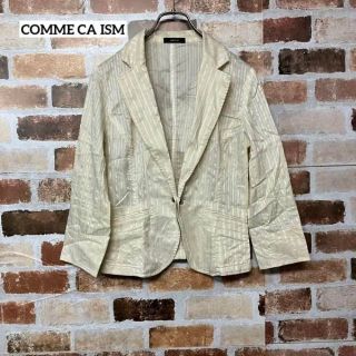 コムサイズム(COMME CA ISM)の【COMME CA ISM】シャドーストライプ薄手ドッキングボタンジャケット(テーラードジャケット)