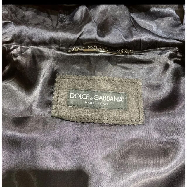 DOLCE&GABBANA(ドルチェアンドガッバーナ)のドルチェ&ガッバーナ　フード付きレザージャケット メンズのジャケット/アウター(レザージャケット)の商品写真