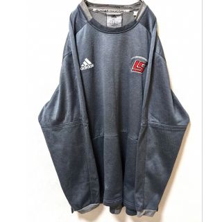 アディダス(adidas)のアディダス LS ロゴ刺繍 トレーナーグレー XL 古着(ジャージ)