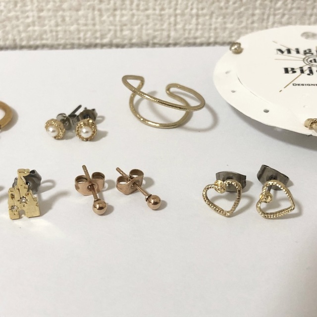 ファッションピアス 8セット イヤーカフ まとめ売り ゴールド ピンクゴールド レディースのアクセサリー(ピアス)の商品写真