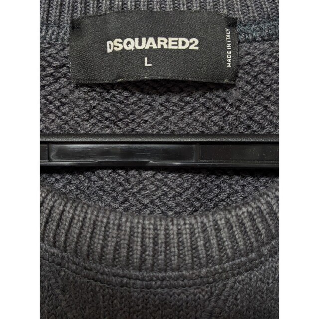 DSQUARED2(ディースクエアード)のディースクエアード、ニット、セーター、グレー、肉厚、柔らかい、L メンズのトップス(ニット/セーター)の商品写真